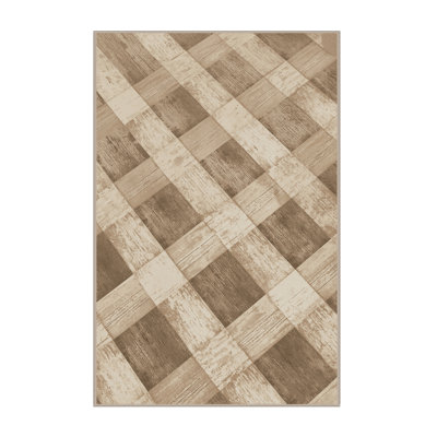 Tapis beige lavable à la machine Roslindale
