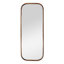 Lillie Mango Wood Wall Mirror, Medium Brown