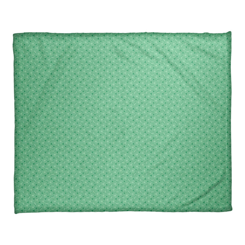 Couverture à treillis hexagonal Katelyn Elizabeth, l 52,5 po x L 62,5 po, Vert