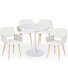 Ensemble de table de salle à manger moderne 5 pièces Mid-Century Modern