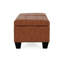 Rangement - Dessus: sièges confortables et commodité. Fabrication. Cuir d'unité centrale bois. Brun + brun clair 47,87 po Profondeur, 21,61 de largeur, 17,16 de hauteur. Assemblage simple pour votre confort, détente et fonctionnalité. Construire