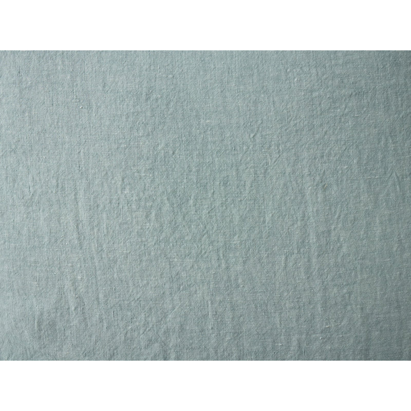 Organic Relaxed Belgian Flax Linen Standard Sheet Set, Queen Sheet Set with 2 Pillowcases, Pacific Blue Chambray