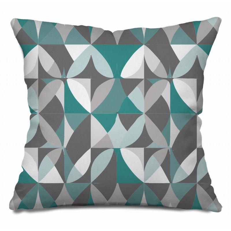 Coussin optique, œuvre d'art en sergé de coton - 12331, H 20 po x l 20 po