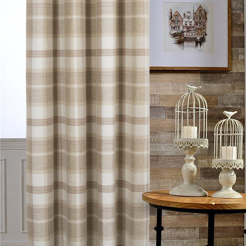 Blackout Curtain Panel Pair, Beige, Width 229 x Drop 229 cm