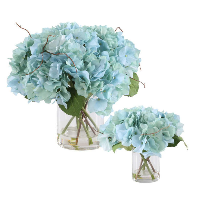 Ensemble de 2 vases en verre Uttermost Tranquil Blooms