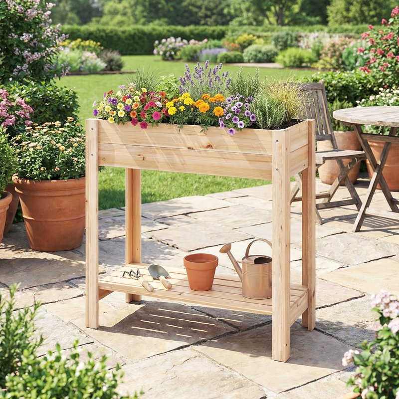 Dharmraj Wood Elevated Planter