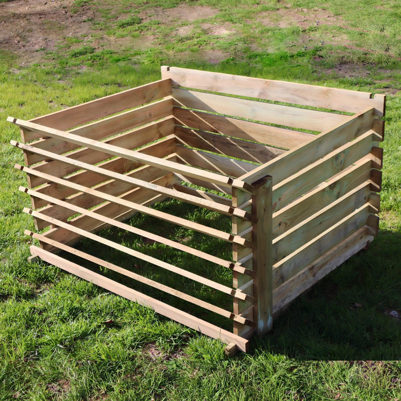 Kymber Easy Fill Wooden Compost Bin Composter 718 Litres