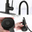 Robinet de cuisine à poignée simple avec plaque de base Topcraft, noir mat-102192998