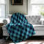 Plaid bleu marine - couverture Sherpa de qualité supérieure 1 pièce-99723652