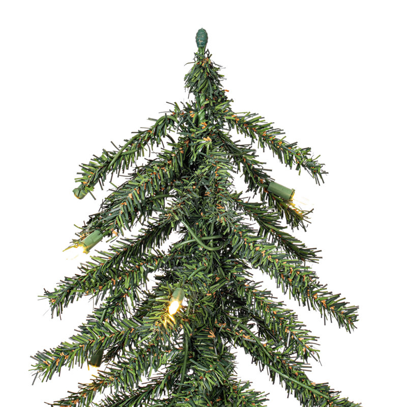 Natural Alpine Lighted Artificial Cedar Christmas Tree
