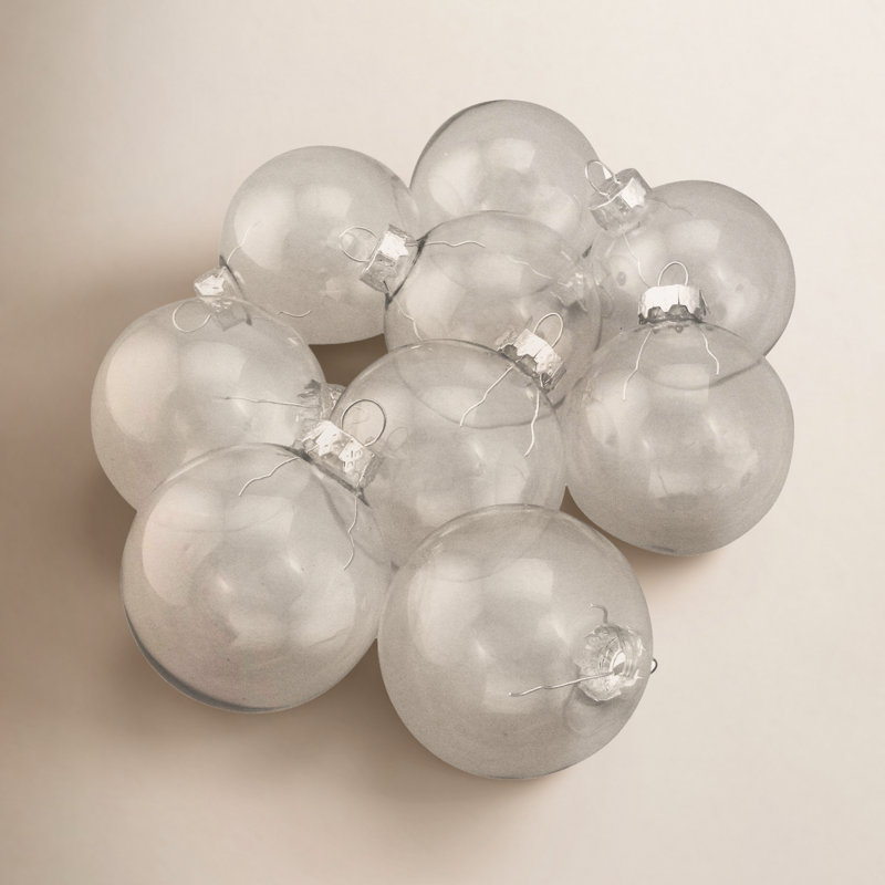 Ornement boule de Noël en verre, Transparent