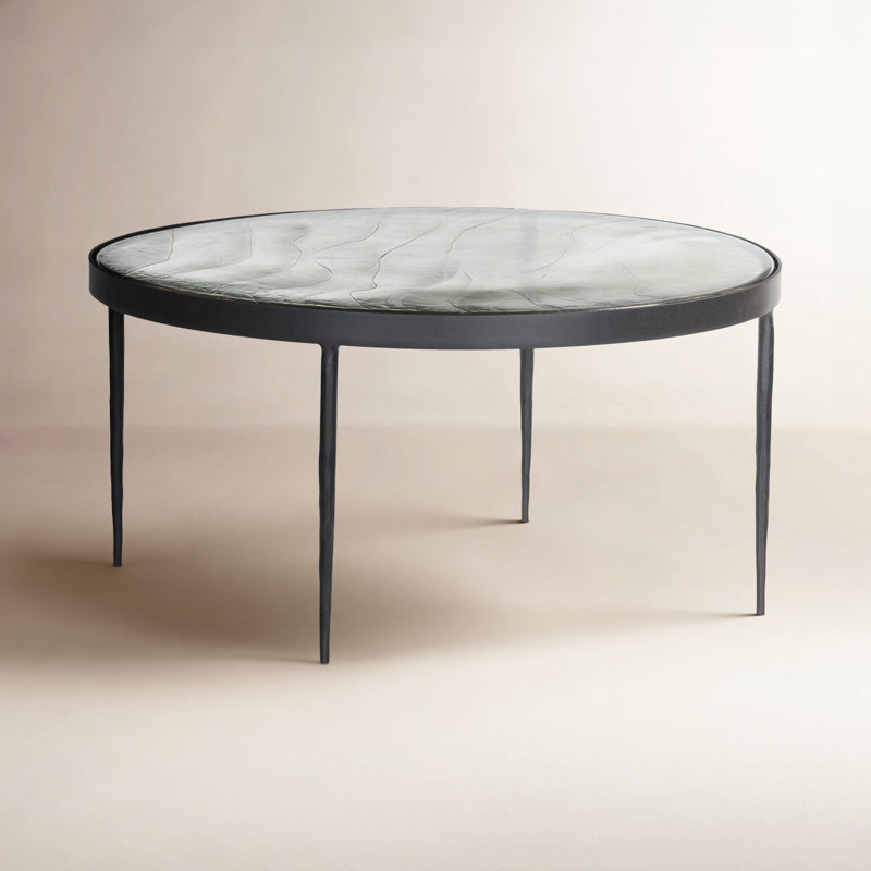 Carmen Single Coffee Table, 16.25" H x 32" L x 32" W, Clear