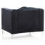 Fauteuil contemporain incliné noir