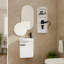 Meuble-lavabo de salle de bain avec lavabo et support de rangement-927664184
