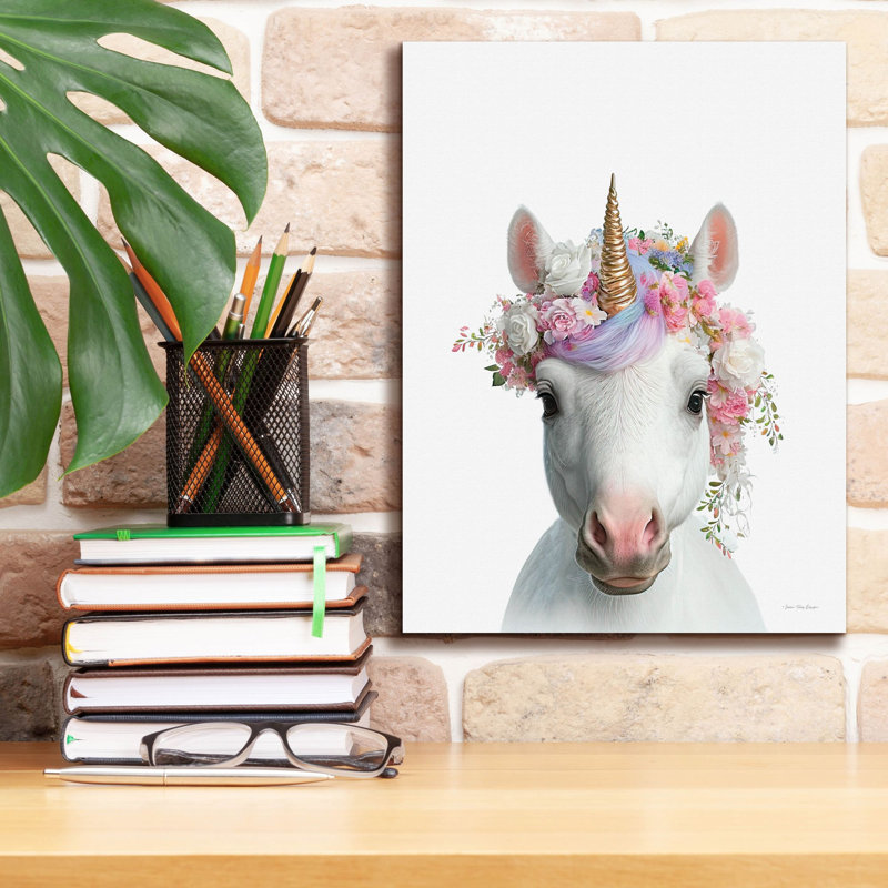 «The Mystic Unicorn» par Seven Trees Designs, art mural sur toile, H 16 po x l 12 po x P 0,75 po