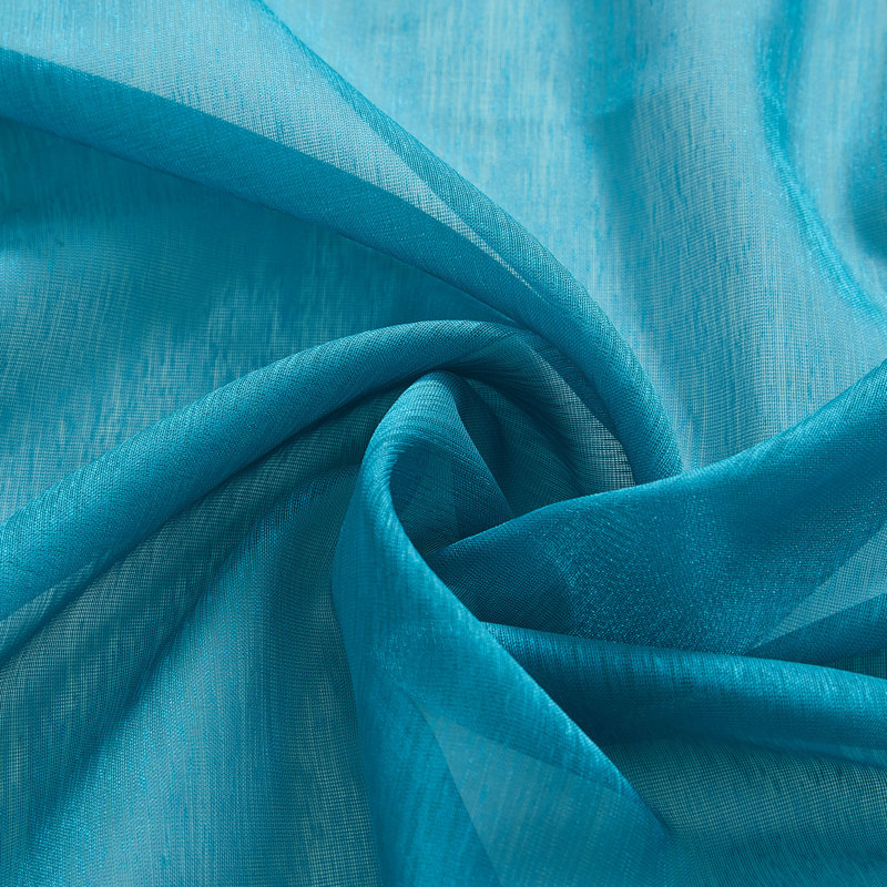 Carmille Semi-Sheer Grommet Curtain Panels, 54" W x 84" L, Aqua Blue (Teal)