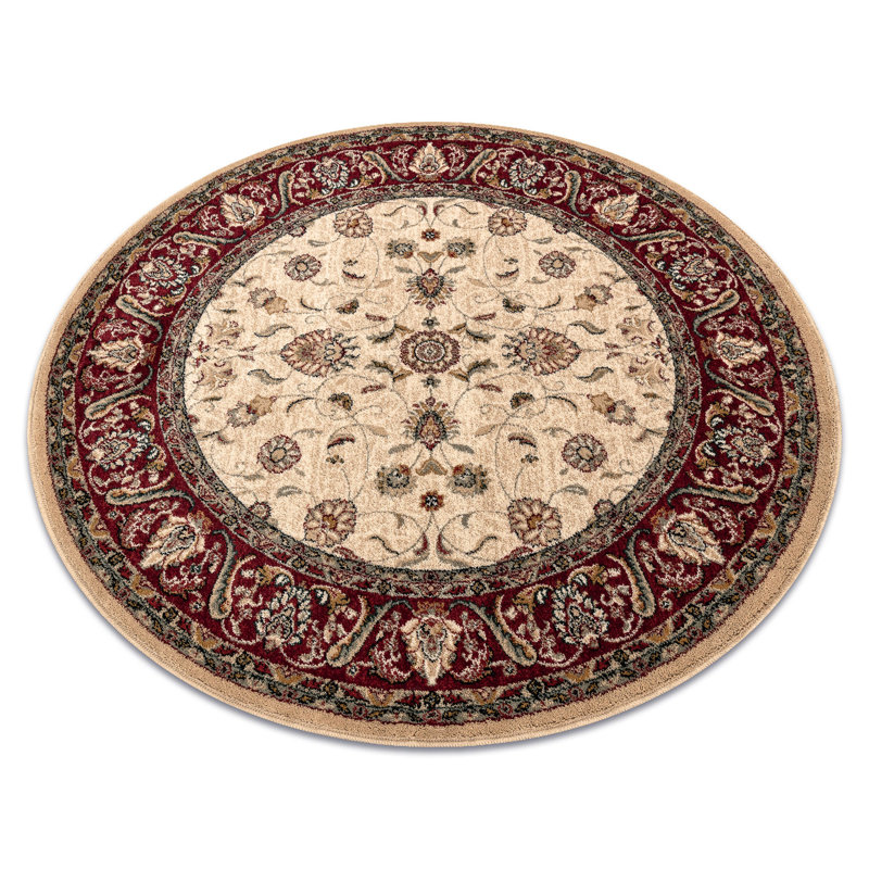 Round Deseria Oriental Wool Area Rug, Approx. 135cm