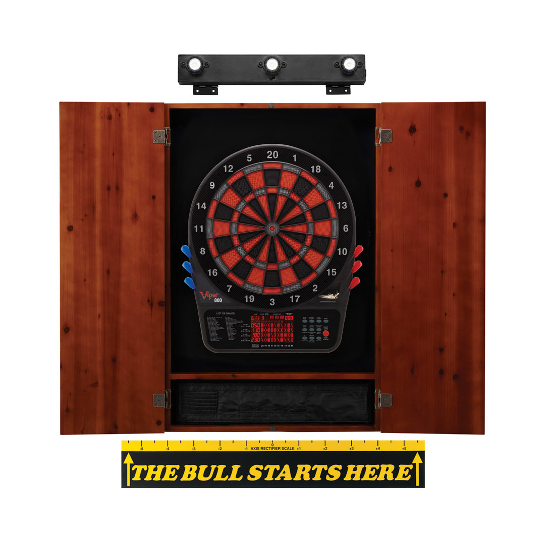 800 Metropolitan Electronic Dartboard and Cabinet Set with Darts Viper 