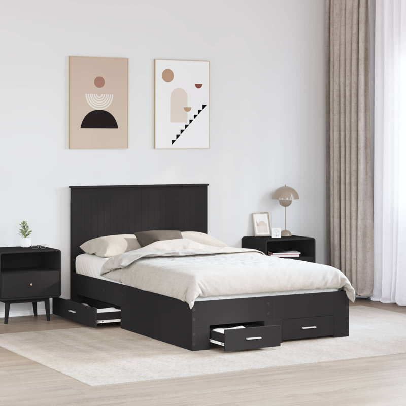 Bed, Black, Double (4'6)