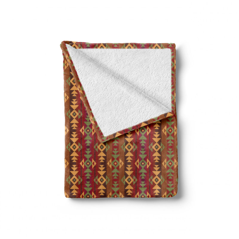 Hand Woven Throw Blanket, 50" W x 70" L