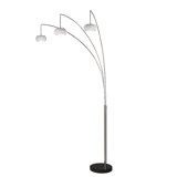 Kellisa 90'' Polished LED Tree Floor Lamp with USB