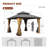 12 Ft. X 12 Ft. Brown Cedar Wood Frame Hardtop Gazebo With Galvanized Steel Double Roof, Curtains And Netting-116937551