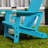 Eight in a Set Adirondack Chair with Cup Holder All-Weather Reclining Chair for Patio Deck Backyard and Poolside-114222247