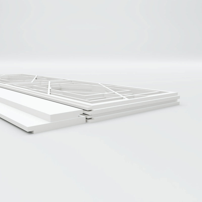 Panneaux muraux blancs 94,5 "(paquet de 4), L 36 po