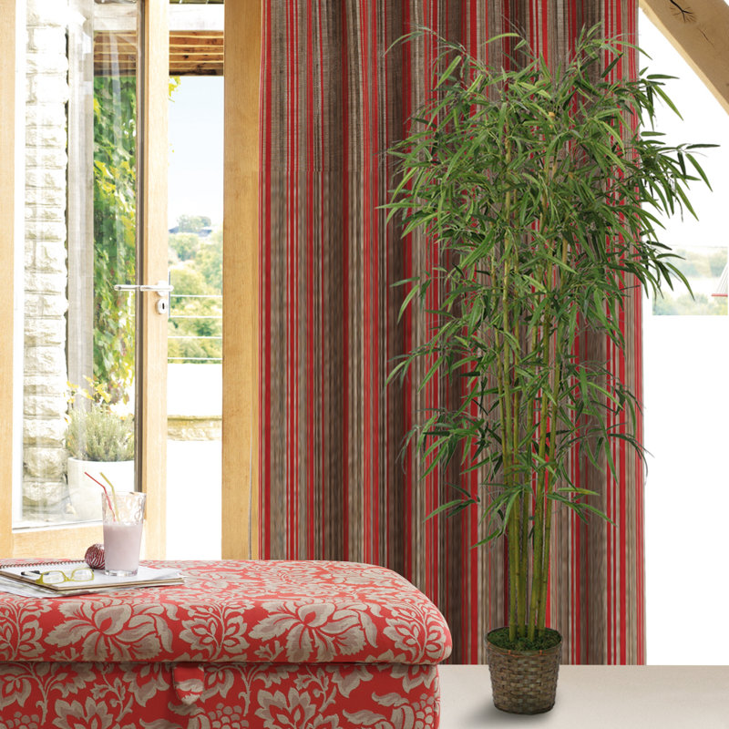 Arbre en bambou en soie 73 po dans un panier