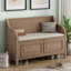 Banc de rangement rustique multifonctionnel (brun et beige)-398190567