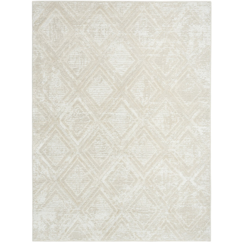 Tapis d'intérieur moderne beige 4 pi x 6 pi Leuchte, Rectangle 4pi x 6 pi