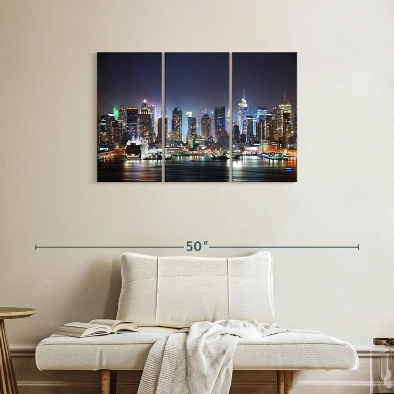 Sireci NYC Manhattan Nightscape, 24" H x 38" W