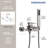 Clawfoot Tub Faucet with Diverter & Valve, Waterfall Wall-Mount Bath Tub Filler with Handheld Sprayer, Single Handle Tub Spout Brushed Nickel Bathtub Faucet Set-114216933