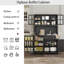 Grand garde-manger 67 po avec étagère à micro-ondes, armoire à vin, tablette interne réglable