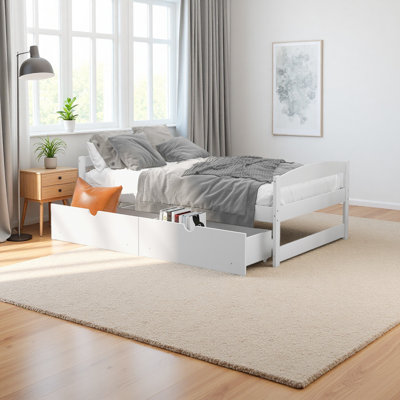 Lit plateforme simple avec deux tiroirs