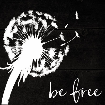 Be Free Black - Wrapped Canvas Print