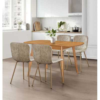 Balani 4 -Person Butterfly Leaf Dining Set