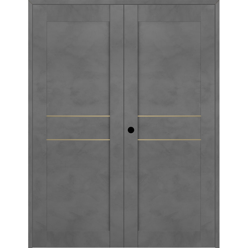Portes françaises lambrissées Avon 07, Chêne, 35,5 po x 79,38 po, À droite