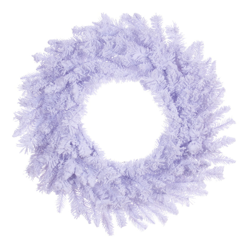 Flocked PVC Wreath, 30" H x 30" W