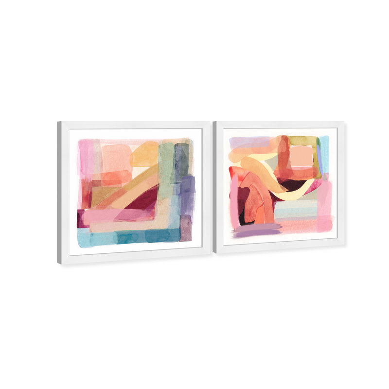 «Abstract Tone», ensemble de 2 impressions encadrées, H 42 po x l 84 po