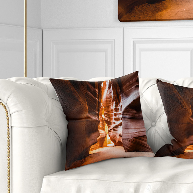 Coussin Antelope Canyon in Sunshine, 16 po x 1 po, Coussin décoratif