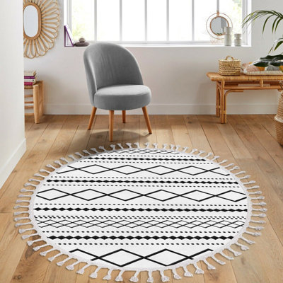 Trasdamad Cotton Black/White Rug