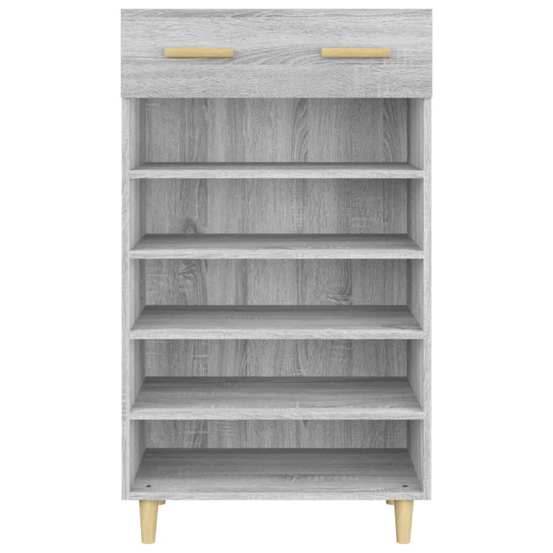 10 Pair Shoe Storage Cabinet, Grey Sonoma