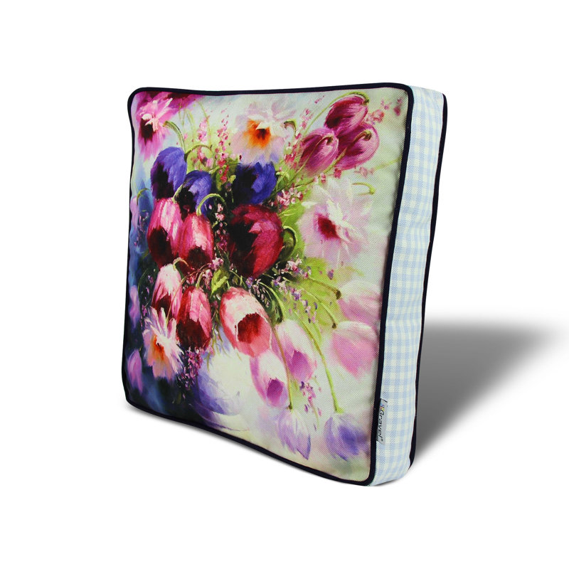 Coussin de qualité supérieure 16,5 po x 16,5 po, 50% coton / 50% polyester, lavable et repassable, rembourrage en silicone, fermeture à glissière dissimulée, housse amovible | Coussin décoratif confortable pour la maison, le bureau et l'extérieur