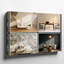 «Canvas A Stylish Interior Design Collage mettant en vedette quatre tendances distinctes du papier peint pour chaque quadrant, présentant une toile unique-1412384606