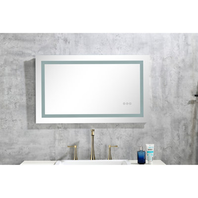 Led Vanity Mirror 32" X 24" Bathroom - Fog, Dimmable, 3 Colors, Memory, Wall Mounted With Fog Color Choices, For