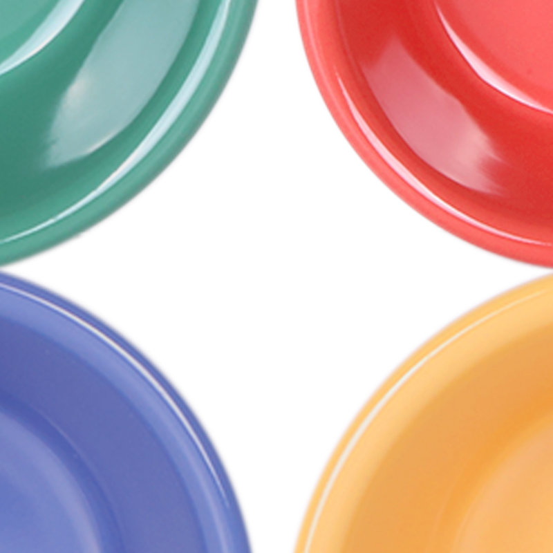 Desserte à mélamine Ramekins / Brésil, H 1,75 po x l 3,25 po x P 3,25 po