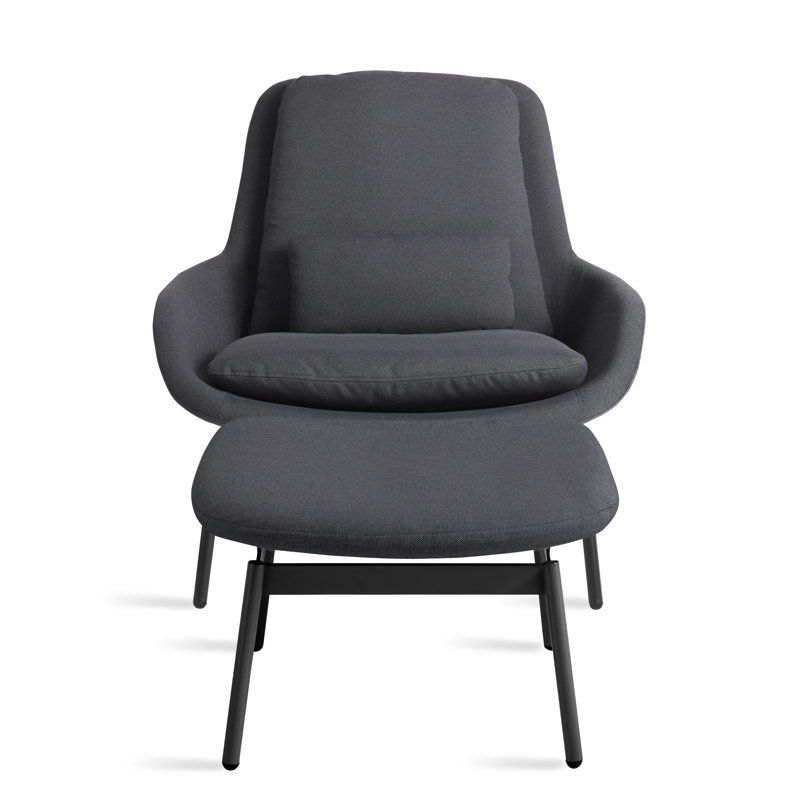 Field Lounge Chair, Maharam Meld in Panda Polyester Blend