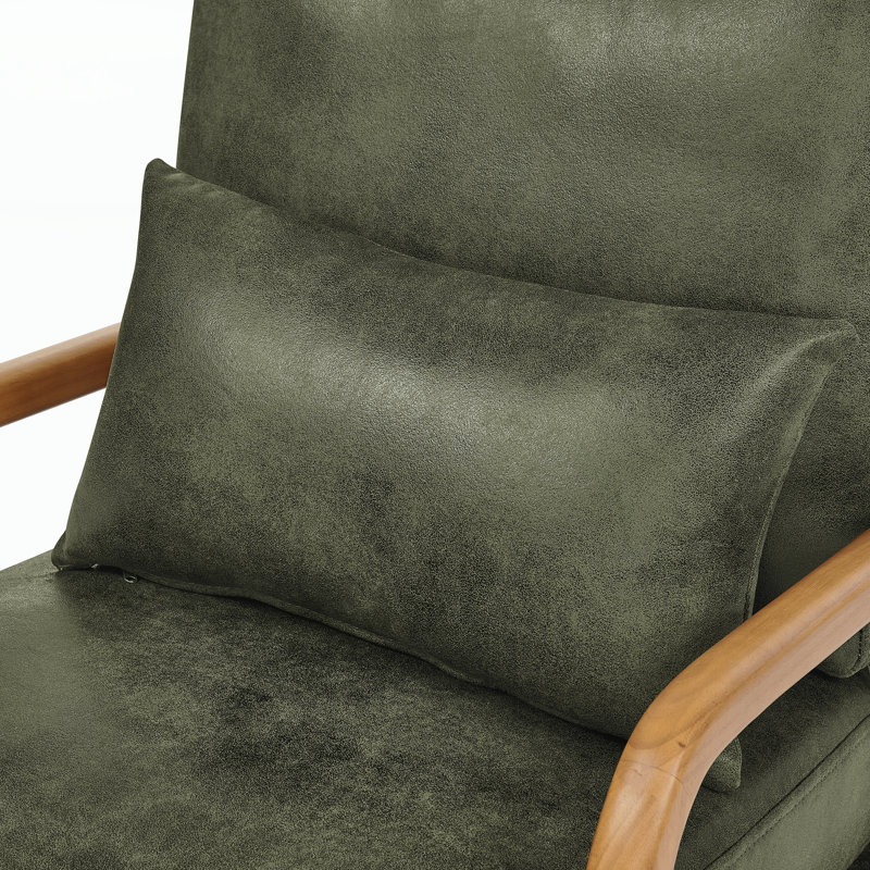 Chaise longue en bois, Olive Green
