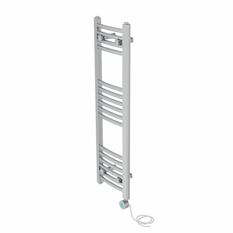 Curved Towel Rail Heated Towel Rails, 100" H x 30" W x 3.4" D, Chrome